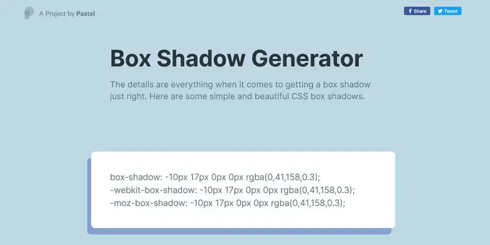 Box Shadow Generator