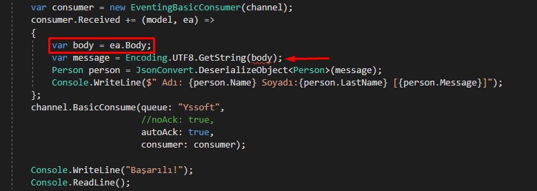 RabbitMQ ReadOnlyMemory <byte> to byte[] Hatası Çözümü